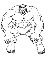 coloriage hulk fait les gros bras